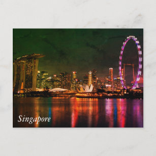 Carte Postale Salutations de Singapour