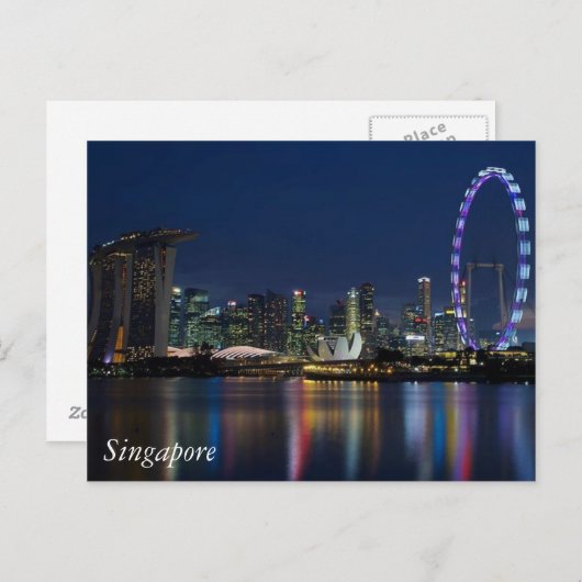 Carte Postale Salutations de Singapour (Devant / Derrière)