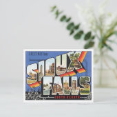 Carte Postale Salutations De Sioux Falls, Dakota Du Sud (Debout devant)