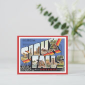Carte Postale Salutations De Sioux Falls, Dakota Du Sud (Debout devant)