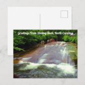 Carte Postale Salutations De Sliding Rock, Caroline Du Nord (Devant / Derrière)