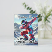 Carte Postale Salutations de Snowmass Dabbing Snowboarder (Debout devant)