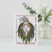 Carte Postale Salutations de solstice d'hiver (Debout devant)