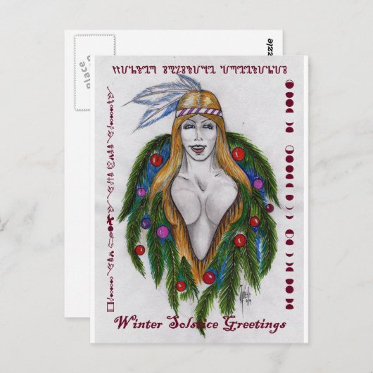 Carte Postale Salutations de solstice d'hiver (Devant / Derrière)