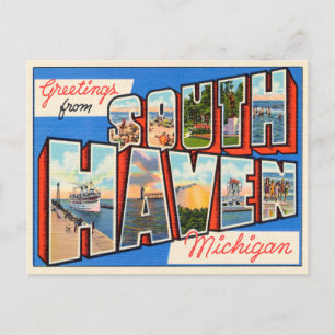 Carte Postale Salutations de South Haven, Michigan Travel