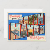 Carte Postale Salutations de South Haven, Michigan Travel (Devant / Derrière)