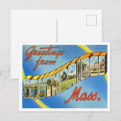 Carte Postale Salutations de Southbridge, Massachusetts Travel (Devant / Derrière)