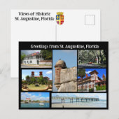 Carte Postale Salutations de St. Augustine (Devant / Derrière)