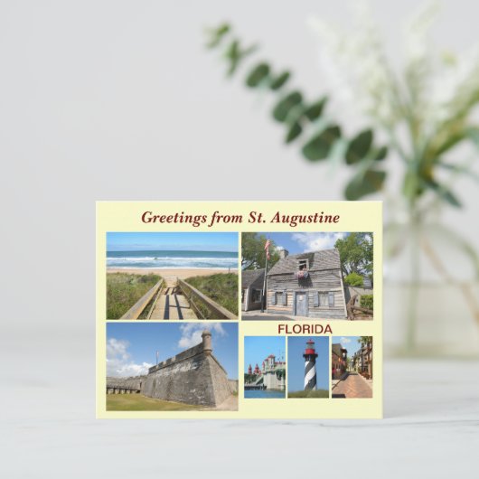 Carte Postale Salutations de St Augustine, Floride (Debout devant)