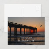 Carte Postale Salutations de St. Augustine, Floride (Devant / Derrière)