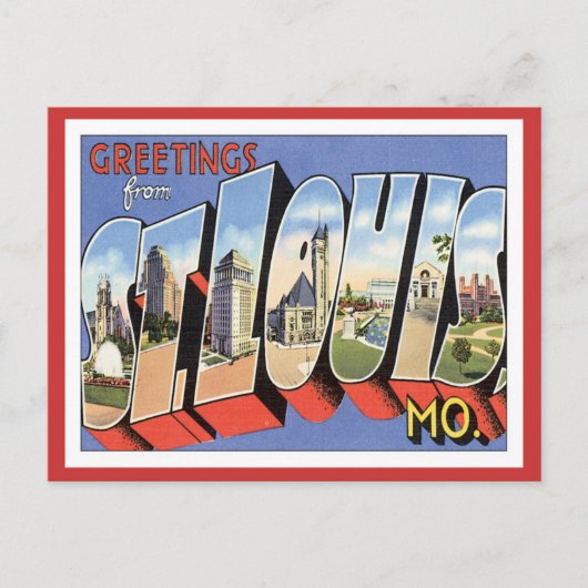 Carte Postale Salutations De St.Louis Missouri (Devant)