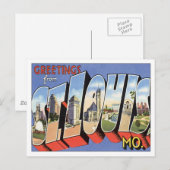 Carte Postale Salutations De St.Louis Missouri (Devant / Derrière)