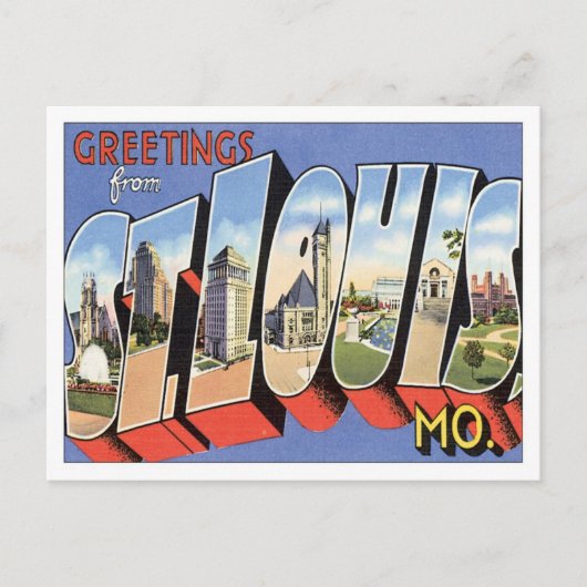 Carte Postale Salutations De St.Louis Missouri (Devant)
