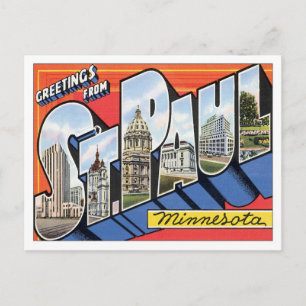Carte Postale Salutations De St. Paul Minnesota