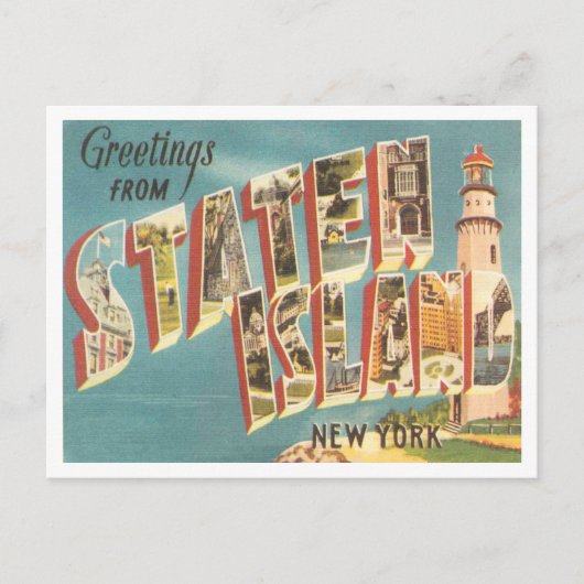Carte Postale Salutations de Staten Island, New York Travel (Devant)
