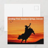 Carte Postale Salutations de Steamboat Springs Rodeo Postcard (Devant / Derrière)