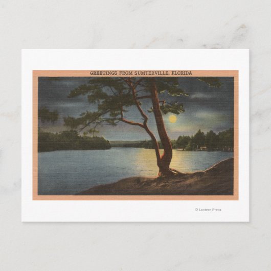 Carte Postale Salutations de Sumterville, Floride - Lune (Devant)