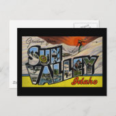 Carte Postale Salutations de Sun Valley Idaho (Devant / Derrière)