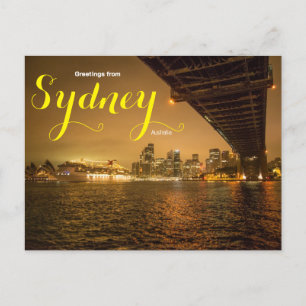 Carte Postale Salutations de Sydney Australia Cruise Postcard