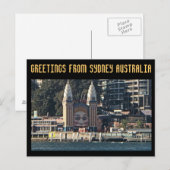 Carte Postale Salutations de Sydney Australie (Devant / Derrière)