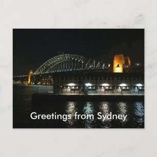 Carte Postale salutations de sydney bridge
