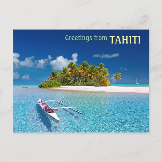 Carte Postale Salutations de Tahiti (Devant)