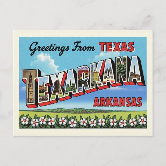Carte Postale Salutations de Texarkana (Devant)