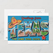 Carte Postale Salutations de Texas Postcard (Devant / Derrière)