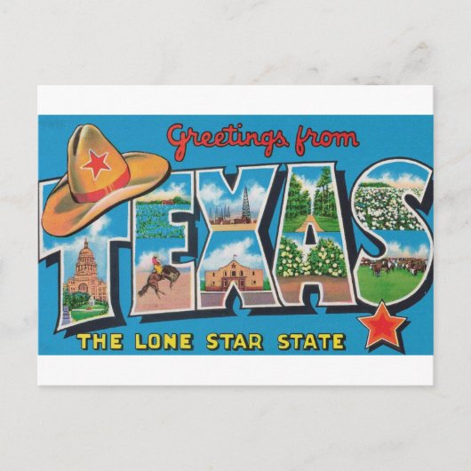 Carte Postale Salutations de Texas Postcard (Devant)