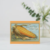 Carte Postale Salutations de Thanksgiving Vintage Automne Harves (Debout devant)