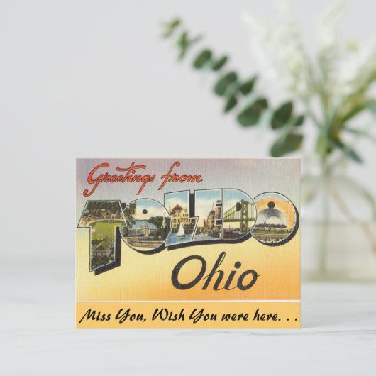 Carte Postale Salutations de Toledo (Debout devant)