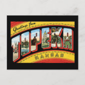 Carte Postale Salutations de Topeka, Kansas (Devant)