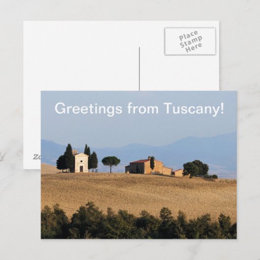 Carte Postale Salutations de Toscane (Devant / Derrière)