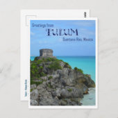 Carte Postale Salutations De Tulum (Devant / Derrière)