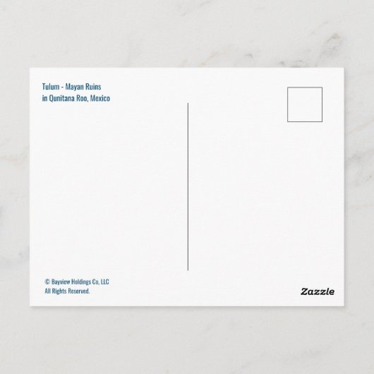 Carte Postale Salutations De Tulum (Dos)