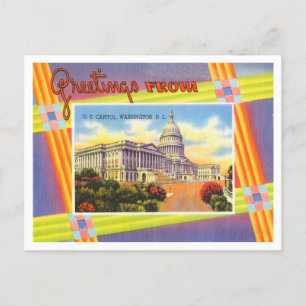Carte Postale Salutations de U. S. Capitol, Washington, D. C.