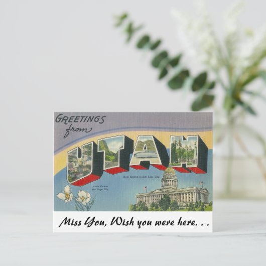 Carte Postale Salutations de Utah (Debout devant)