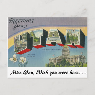 Carte Postale Salutations de Utah