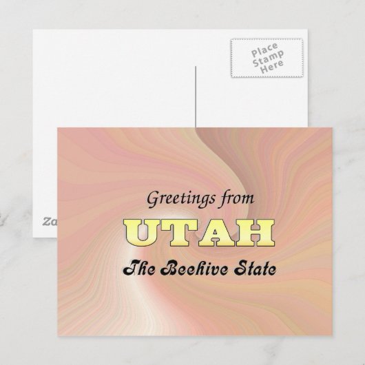 Carte Postale Salutations de Utah (Devant / Derrière)