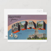 Carte Postale Salutations De Utah (Devant / Derrière)