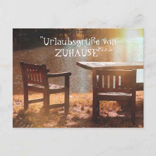 Carte Postale Salutations de vacances de la maison (Devant)