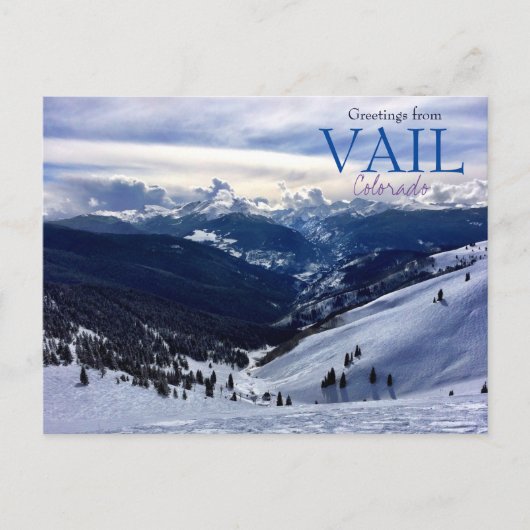 Carte Postale Salutations de Vail Colorado Scenic (Devant)
