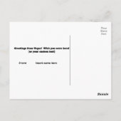 Carte Postale Salutations de Vegas (Dos)