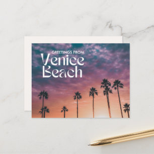 Carte Postale Salutations de Venice Beach Sunset Postcard