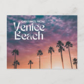 Carte Postale Salutations de Venice Beach Sunset Postcard (Devant)