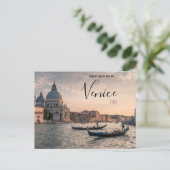 Carte Postale Salutations de Venice Italie Gondola Postcard (Debout devant)