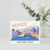 Carte Postale Salutations de Venise Italie (Debout devant)