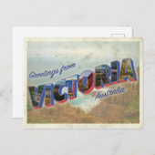 Carte Postale Salutations de Victoria Australia (Devant / Derrière)