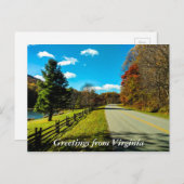 Carte Postale Salutations de Virginia Postcard 3 (Devant / Derrière)