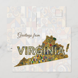 Carte Postale Salutations de Virginie